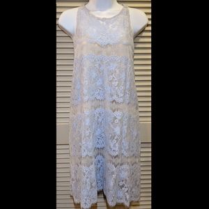 Light Blue Lace T-Back Dress